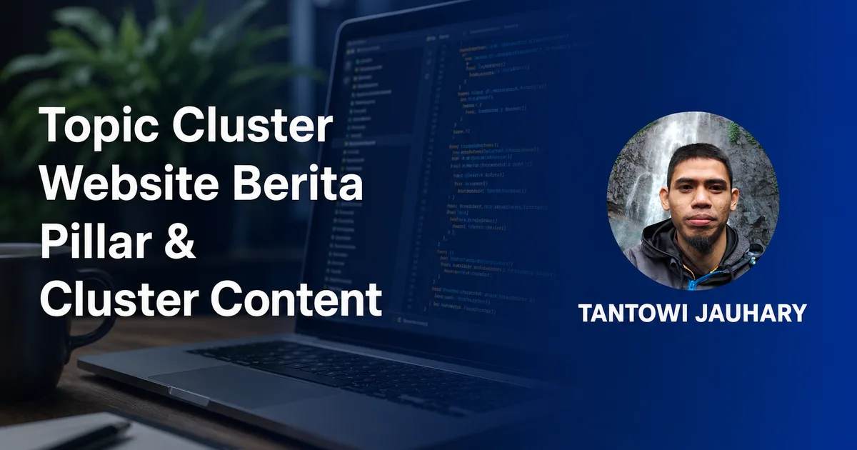 Topic cluster website berita: struktur pillar page dan cluster content untuk media lokal